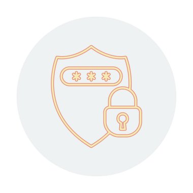 Basit Parola simgesi, vektör illüstrasyonu