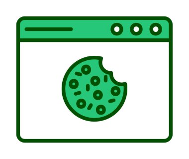 Basit Web Kurabiyeleri simgesi, vektör illüstrasyonu