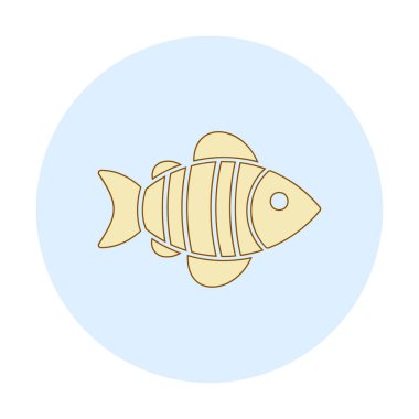 balığı web simge vektör çizim