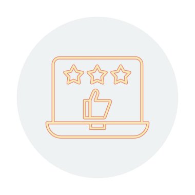 Geri besleme vektörü glifin düz simgesi. İyi İnceleme konsepti                    