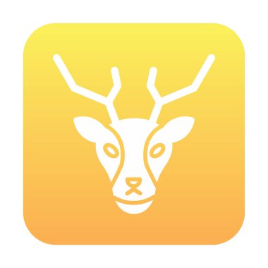 Geyik. Web simgesi basit illüstrasyon 