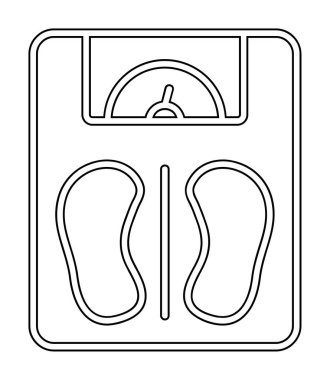 Basit Ağırlık Ölçekleme simgesi, vektör illüstrasyonu