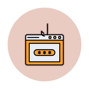 Basit Parola Kopyalama simgesi, vektör illüstrasyonu