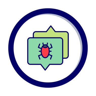 Basit konuşma balonu simgesi, vektör illüstrasyonu