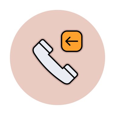 Basit düz Gelen Arama simgesi illüstrasyonu 