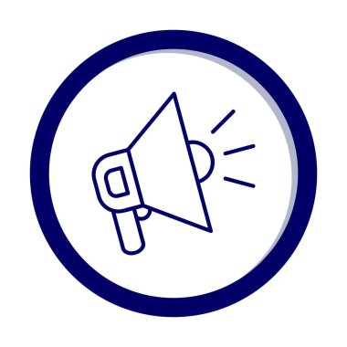 megafon ikonu. Hoparlör vektör illüstrasyonu. düz dizayn