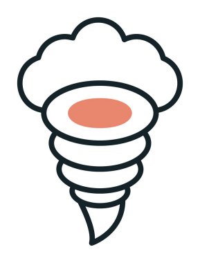 Tornado Simgesi, basit vektör illüstrasyonu