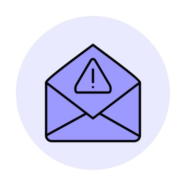 Basit çöp posta harfi simgesi, vektör illüstrasyonu