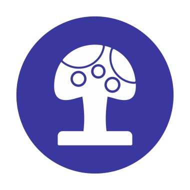 İzole edilmiş arkaplanda mantar simgesi