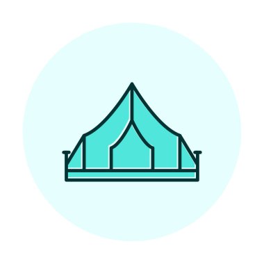 kamp çadırı ikonu vektör illüstrasyonu