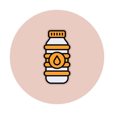 su şişesi simgesi, vektör illüstrasyonu    