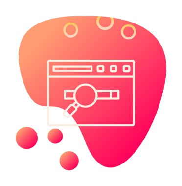 tarayıcı web simgesi, vektör illüstrasyonu 