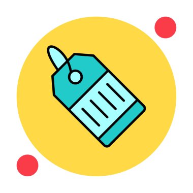 Fiyat Etiketi simgesi, vektör illüstrasyonu basit tasarım