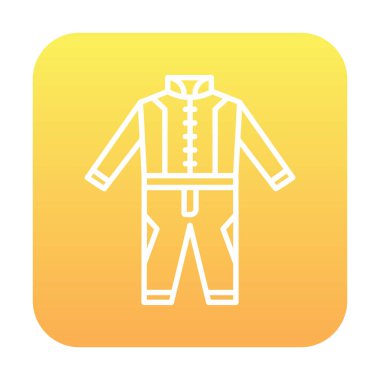 Race Suit web simgesi, vektör illüstrasyonu