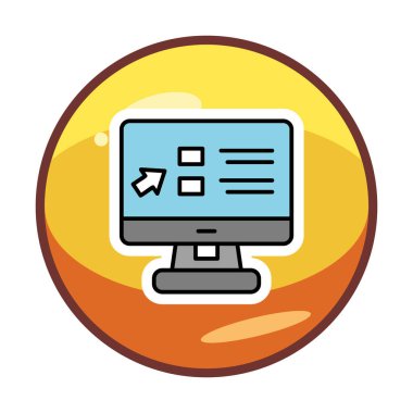 Basit Online Course Üniversitesi simgesi, vektör illüstrasyonu