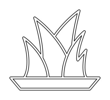 Çim simgesi, vektör illüstrasyonu 