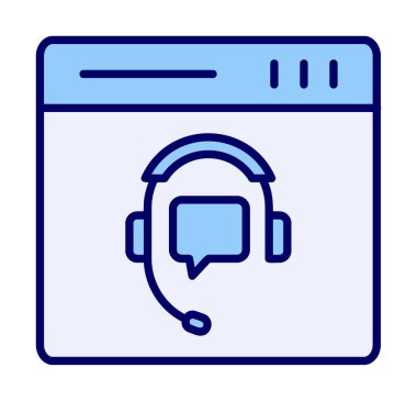 Modern Çevrimiçi Online Destekleyici element tasarımının vektör illüstrasyonu                            