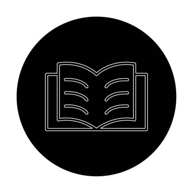 açık kitap simgesi, vektör illüstrasyonu basit tasarım