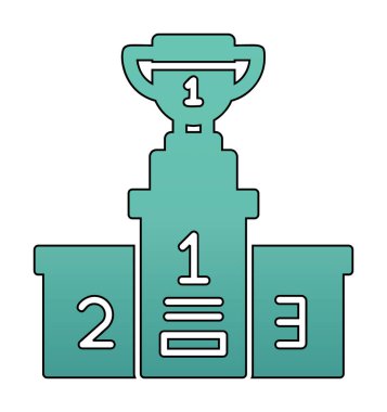 Basit Şampiyon simgesi, vektör illüstrasyonu