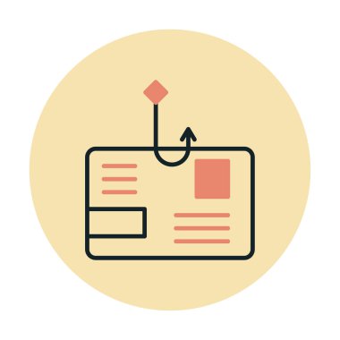 E- posta phishing satır simgesi. Mobil konsept ve web tasarımı için posta dolandırıcılığı stili işareti. Sembol, logo çizimi. Vektör grafikleri