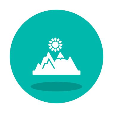 dağ simgesinin vektör illüstrasyonu