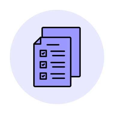 Sınav simgesi vektör illüstrasyonu 