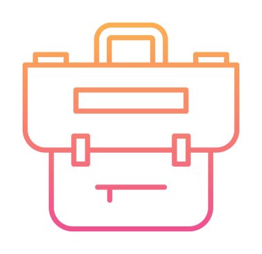 Çanta. Web simgesi basit illüstrasyon  