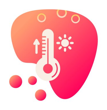 Termometre web simgesi, vektör çizim 