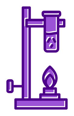 Basit düz Bunsen yazıcı doğrusal simgesi. 