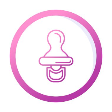 Bebek emziği çizgisi simgesi. doğrusal tasarım.