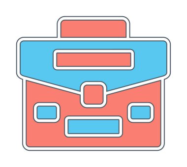 Çanta. Web simgesi basit illüstrasyon  