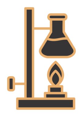 Basit Kimyasal Deney simgesi, vektör çizimi