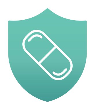 medical shield icon vector illustration 
