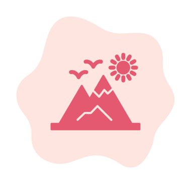 dağ simgesinin vektör illüstrasyonu