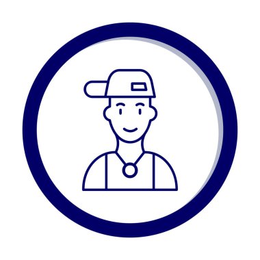 Rapçi. Web simgesi basit illüstrasyon