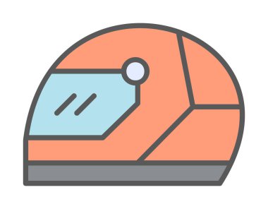 Kask simge vektör çizim yarış                 