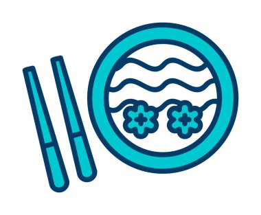 Ramen Web simgesi, vektör illüstrasyonu