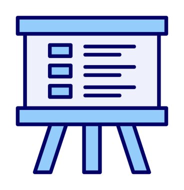 Üniversite Sunum ikonu vektör illüstrasyonu 