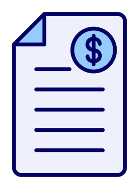 Alışveriş Faturası Vektör renk simgesi tasarımı 