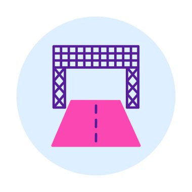 Racetrack simgesi vektör çizimi