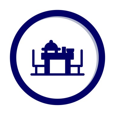 Basit ziyafet simgesi, vektör illüstrasyonu