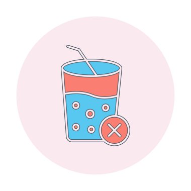 Meyve suyu işareti yok. Web simgesi basit illüstrasyon 