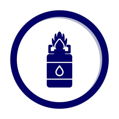 Basit Kamp Gaz ikonu illüstrasyonu 