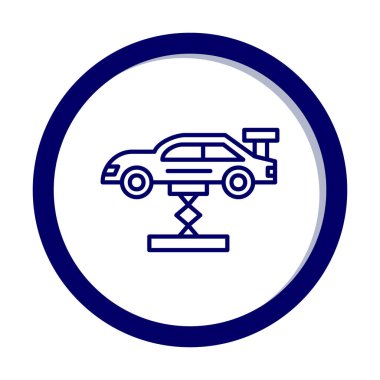 Araba Kaldırma simgesi, vektör illüstrasyonu 