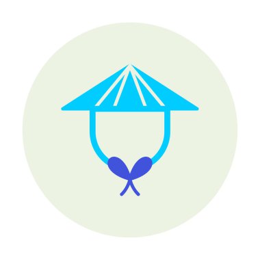 Çin şapkası. Web simgesi basit illüstrasyon 