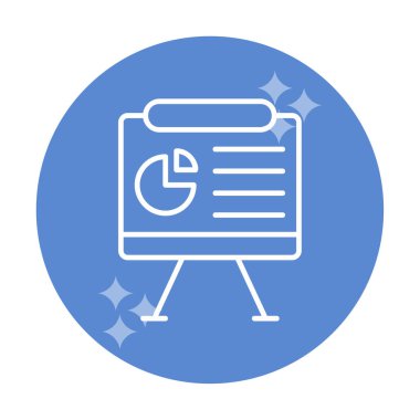 Sunum tahtası simgesi, vektör illüstrasyonu   