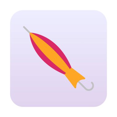 Kapatılan Şemsiye web simgesi, vektör illüstrasyonu