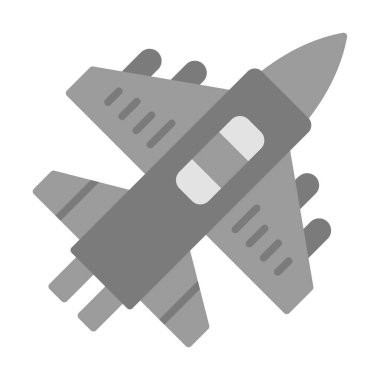 Askeri Uçak ikonu vektör illüstrasyonu