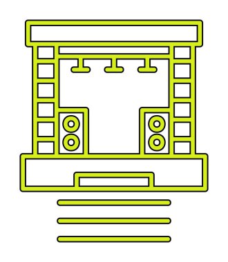 sahne ikonu vektör illüstrasyonu 