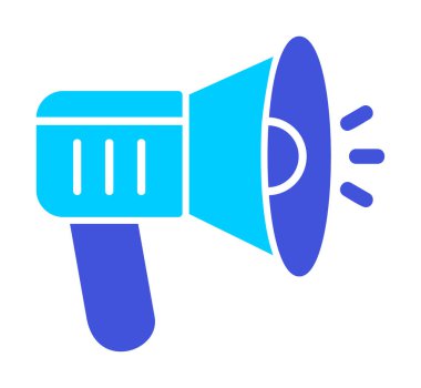 megafon ikonu. Hoparlör vektör illüstrasyonu. düz dizayn